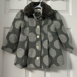 Cherokee Gray Polka Dot Kids Pea Coat